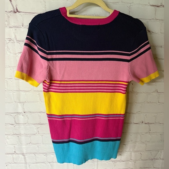 Women's Colorful Striped Tee - Picture 3 of 5